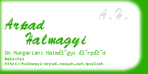 arpad halmagyi business card